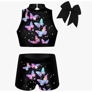 Vogseek Gymnastics Leotards for Girls with Shorts Sparkly Ballet Dance